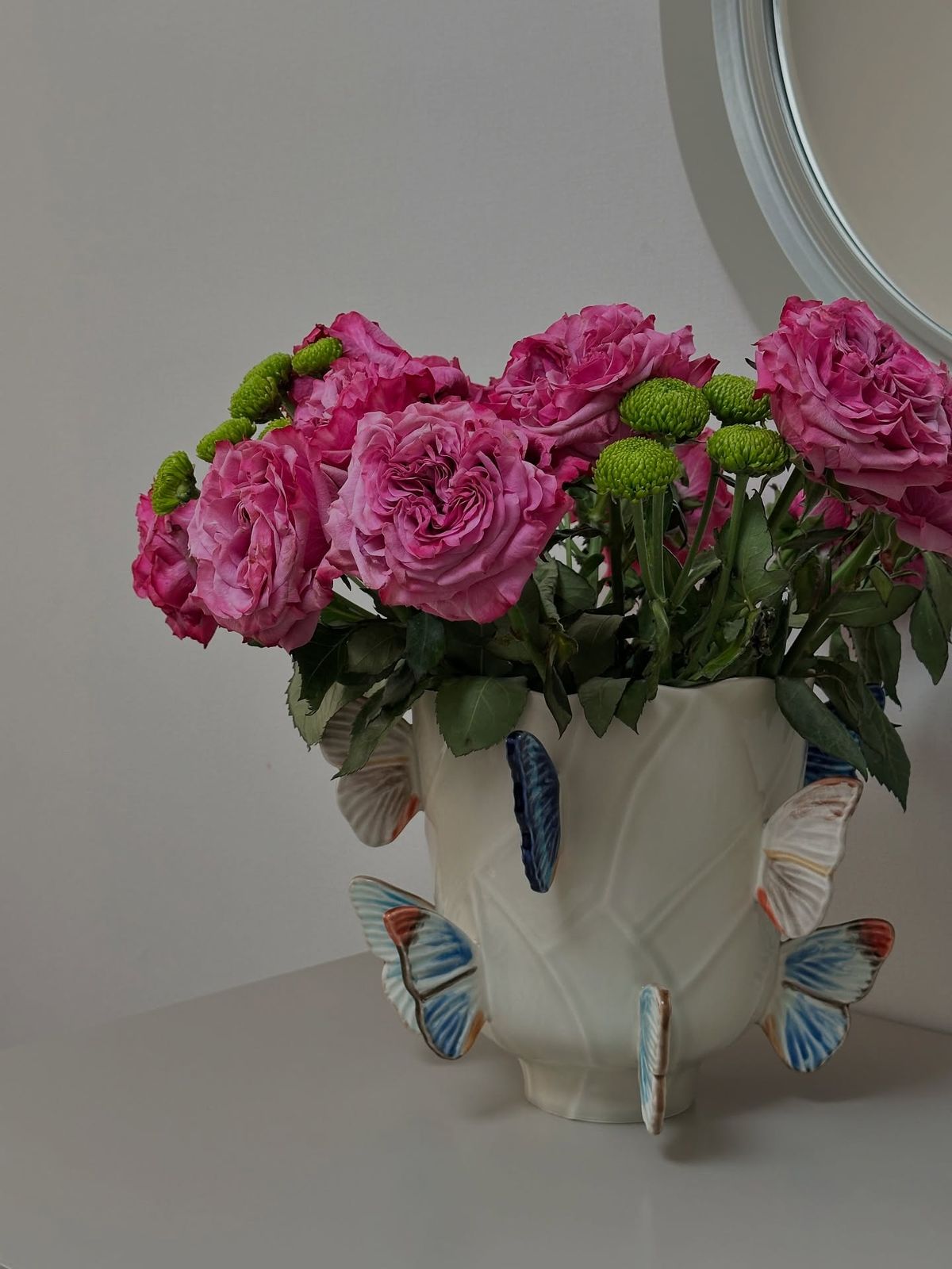 Enchanting 3D Butterfly Ceramic Vase