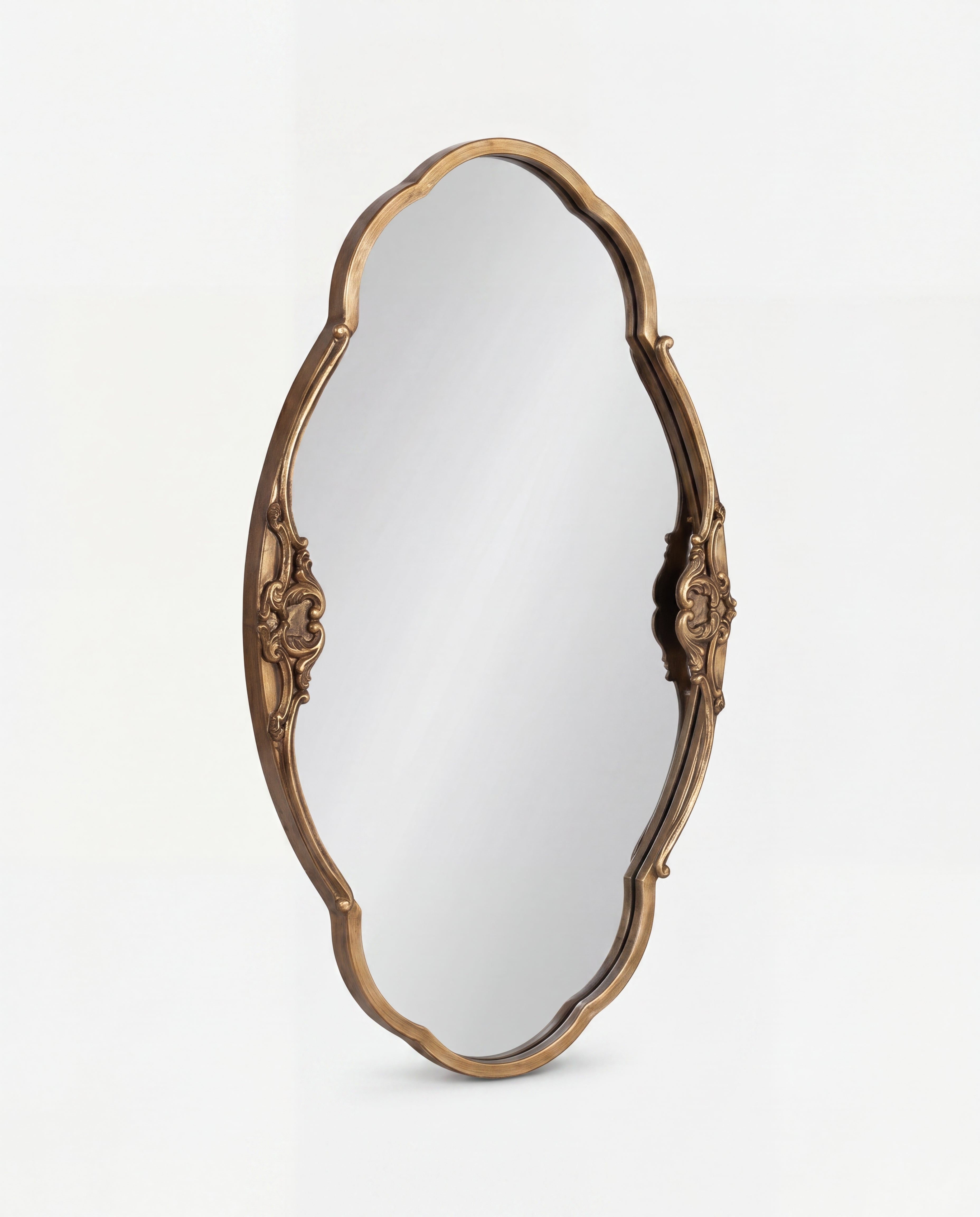 Elegant Ornate Gold Framed Wall Mirror Vintage Style Decorative Accent