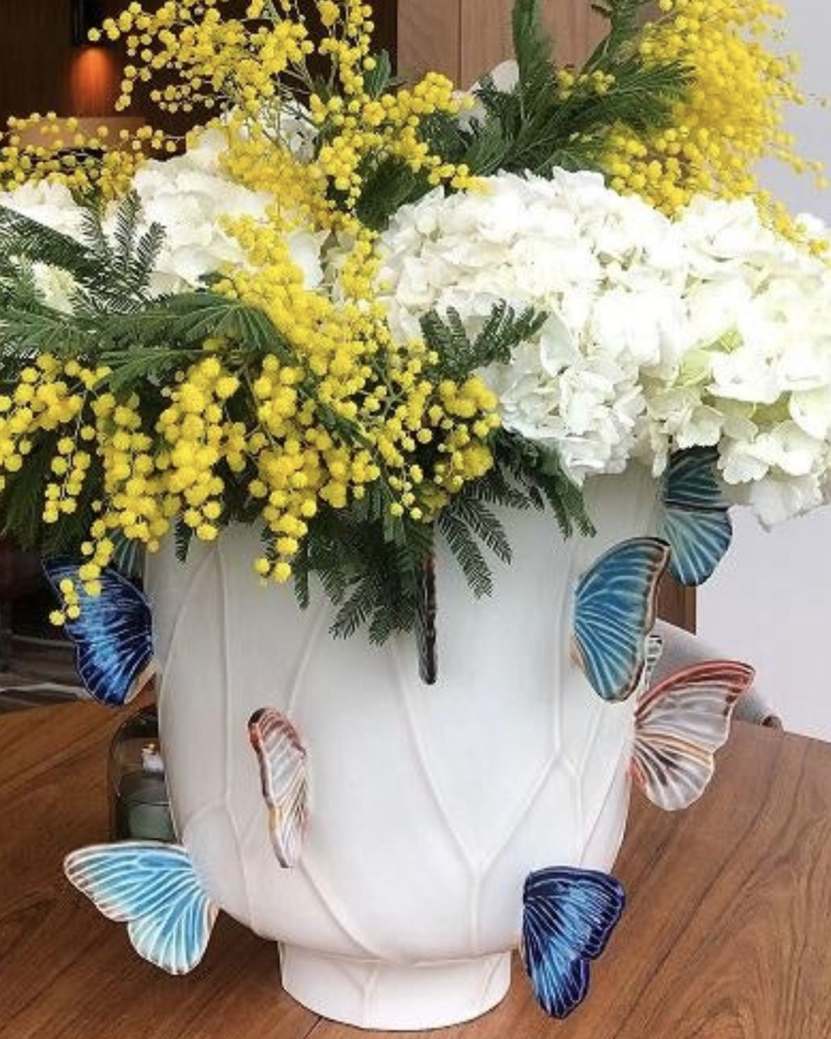Enchanting 3D Butterfly Ceramic Vase