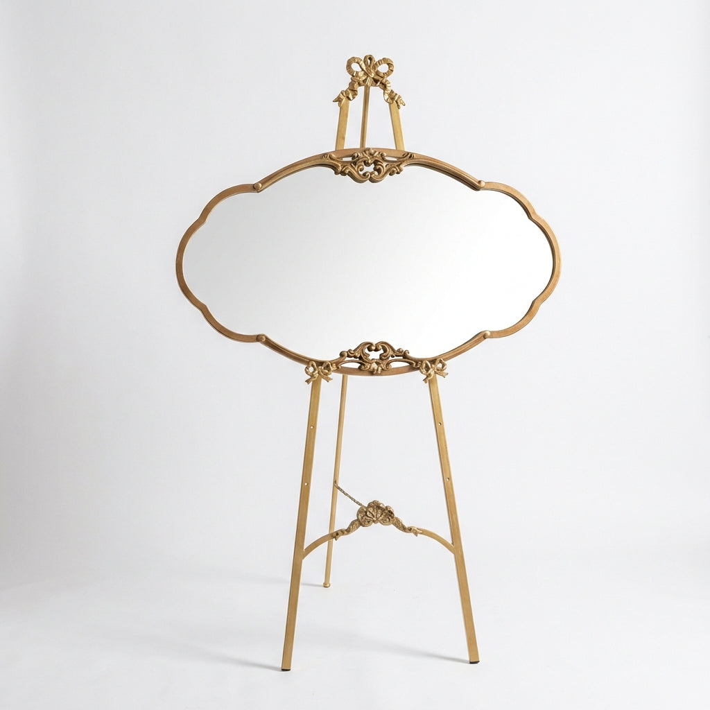 Elegant Ornate Gold Framed Wall Mirror Vintage Style Decorative Accent