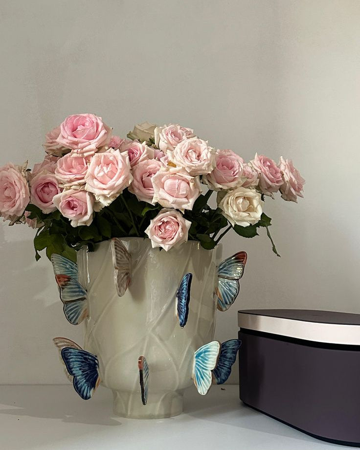 Enchanting 3D Butterfly Ceramic Vase