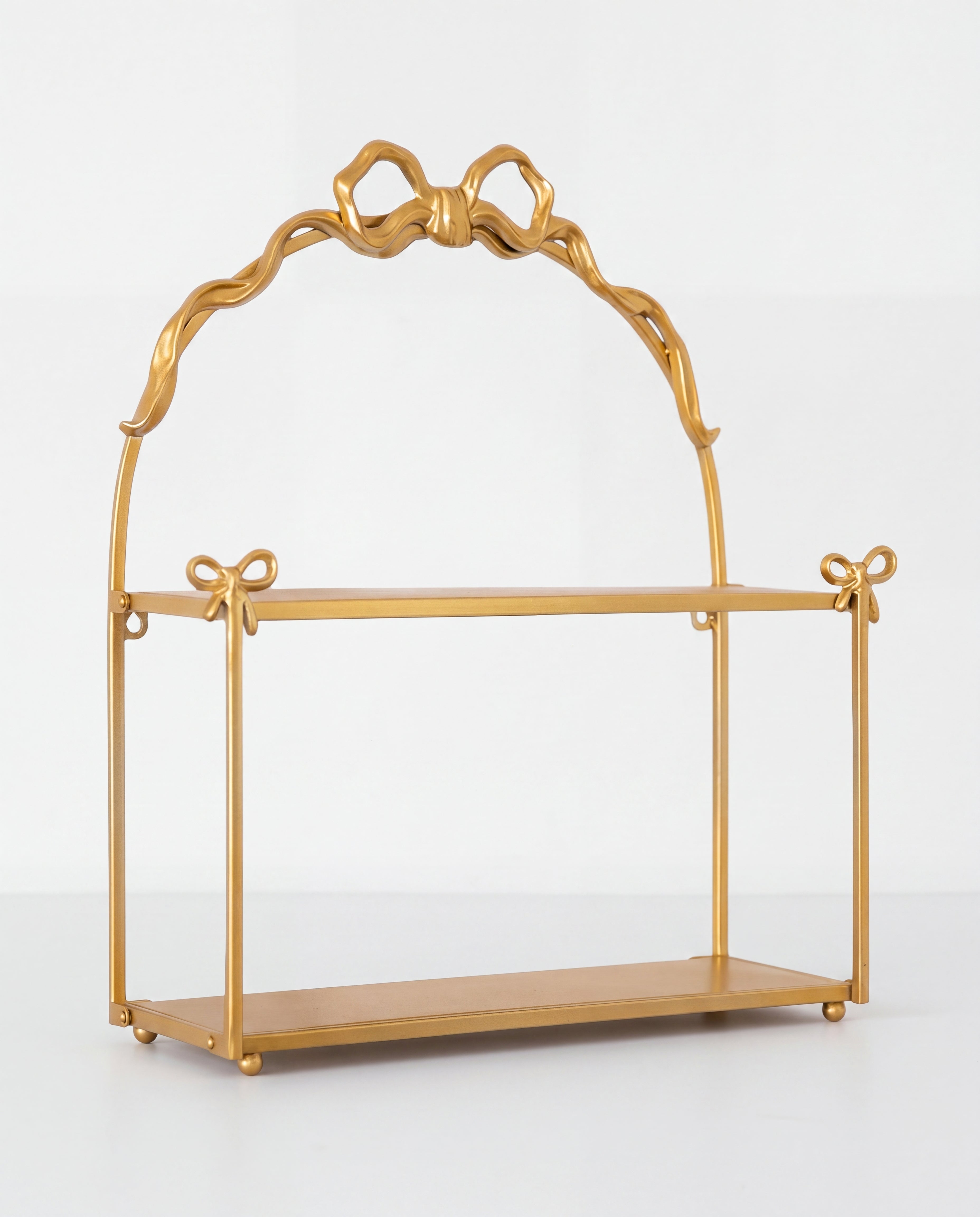 Coquette Aesthetic Gold Bowknot Double