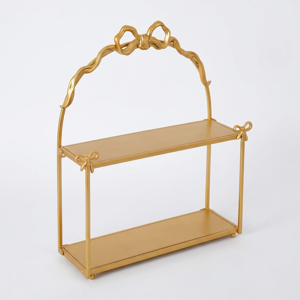 Coquette Aesthetic Gold Bowknot Double