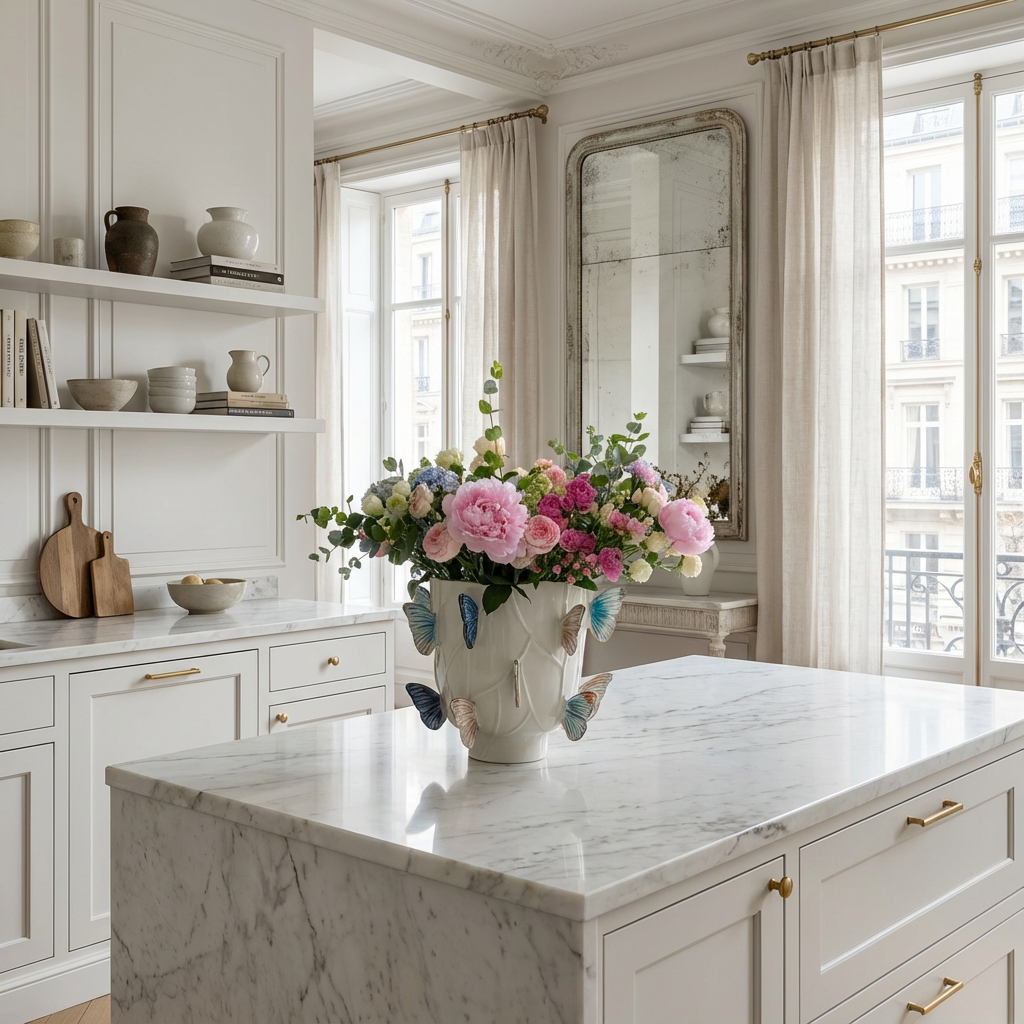 Enchanting 3D Butterfly Ceramic Vase - Whimsical Nature-Inspired Flower Pot (30cm)