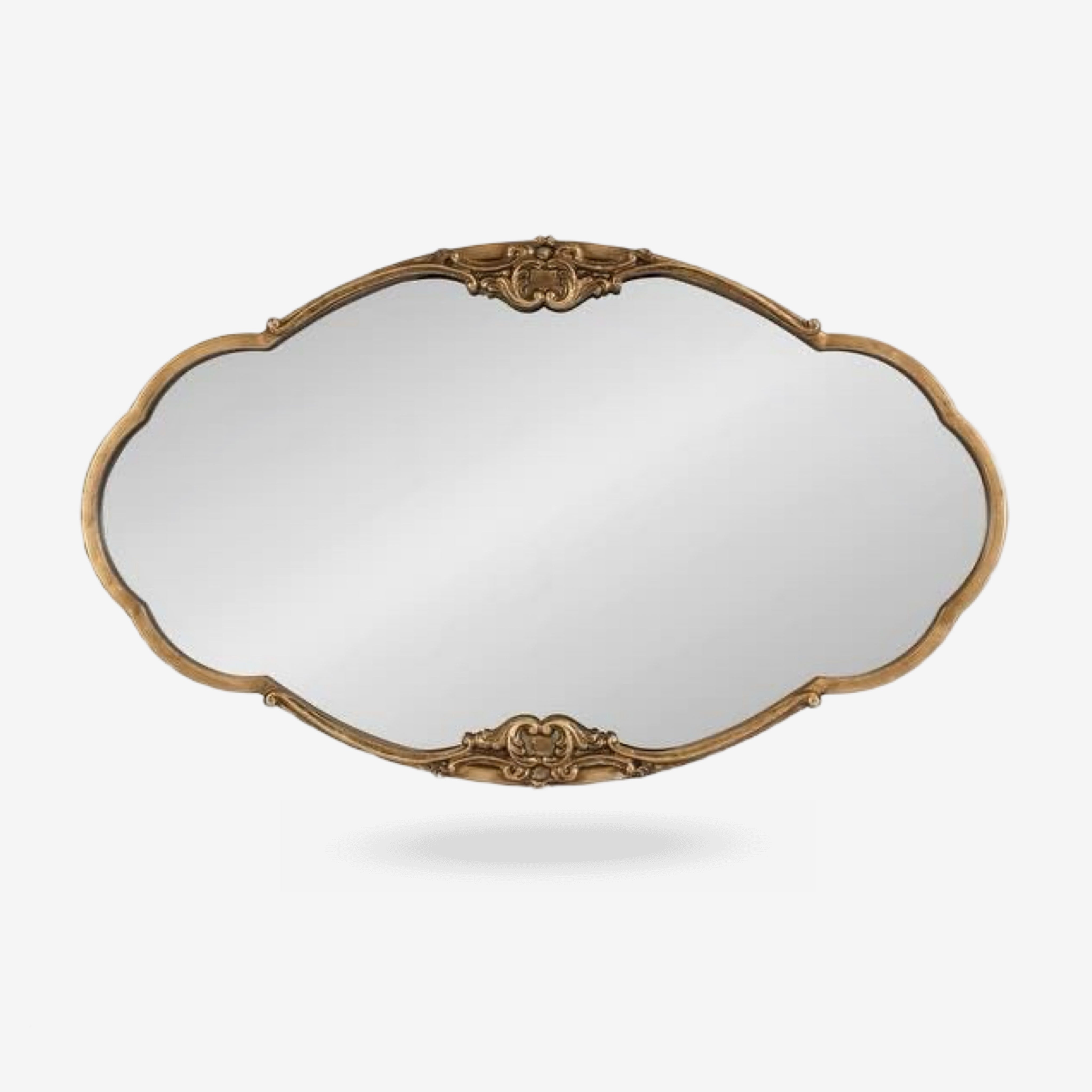 Elegant Ornate Gold Framed Wall Mirror - Vintage Style Decorative Accent