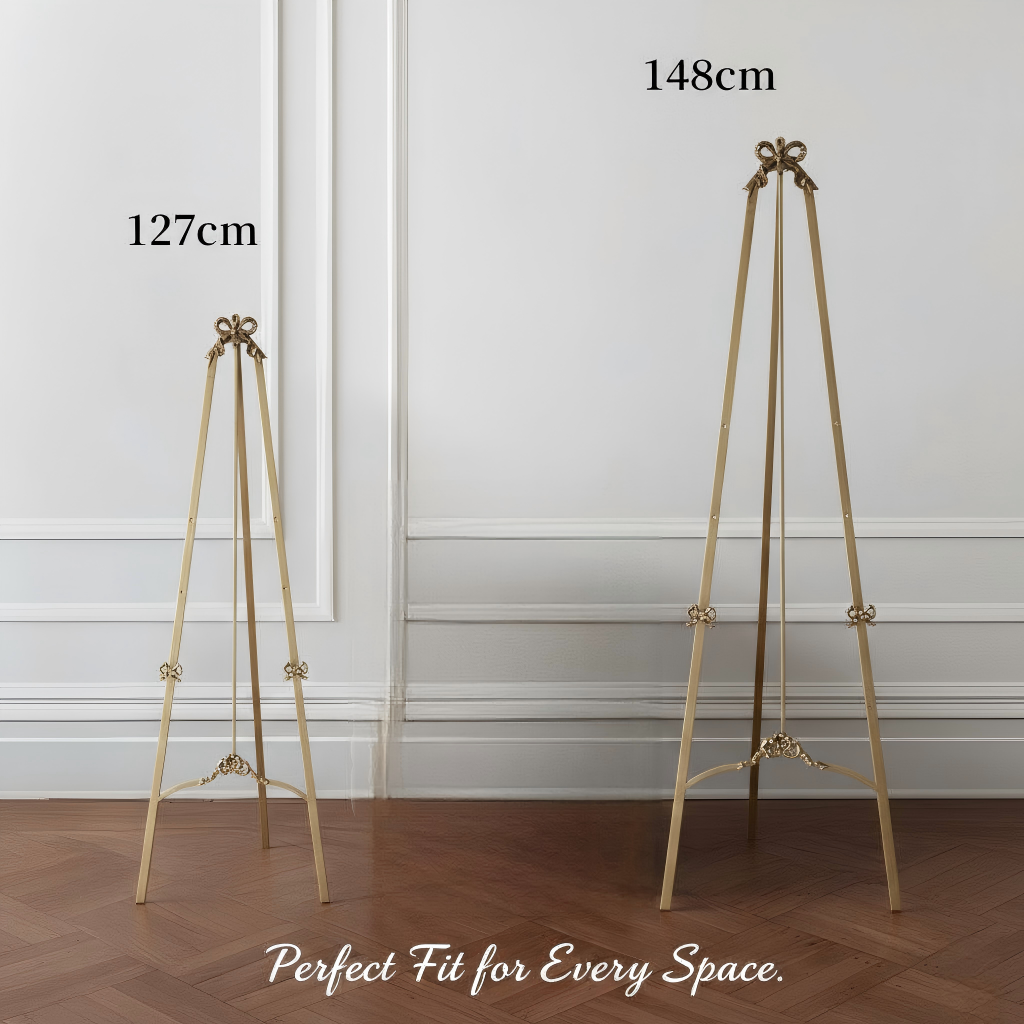 Gold Metal Floor Stand Easel Wedding Sign Holder