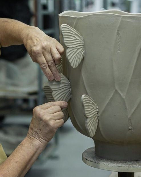 Enchanting 3D Butterfly Ceramic Vase
